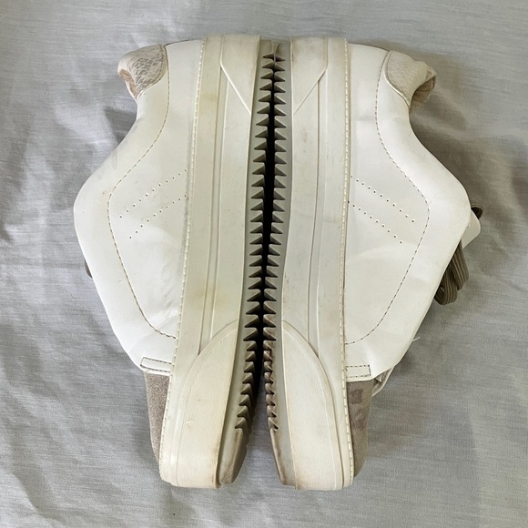 Zara size 39 Beige / White Leopard print at heel 1” high sole Textured Sneakers - Picture 16 of 16